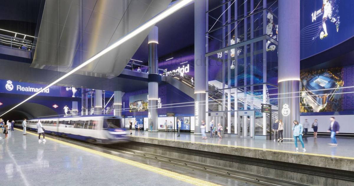 Así luce la nueva estación del Bernabéu: diáfana, imágenes temáticas y más espac...