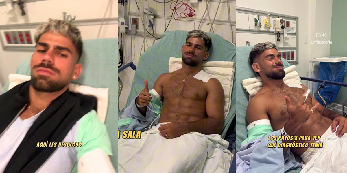 Un español que vive en los Estados Unidos sufre de una fractura y muestra la factura de su breve pas...